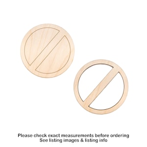 No Symbol Detail Wood Cutout-Two Design Options-Various Sizes-Hazard Signs-Danger Signs Wood Decor-DIY  Crafts-Safety Symbols And Decor