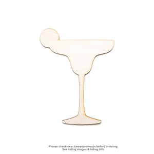 Margarita With Lime Blank Wood Cutout-Summer Party Decor-Various Sizes-DIY Crafts-Alcoholic Drink Theme Decor-Margarita Party Wood Decor