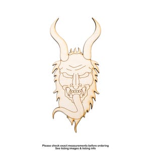 Krampus Head Detail Wood Cutout-Alpine Folklore Decor-Various Sizes-Monster Decor-Wooden Krampus Shape-Christmas Monster-Horror Theme Decor