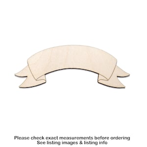 Bannière cintrée-découpe en bois-bannière ruban design-faire-part de mariage-différentes tailles-bricolage-bannière en bois brut-bricolage enseignes et artisanat d'étiquettes