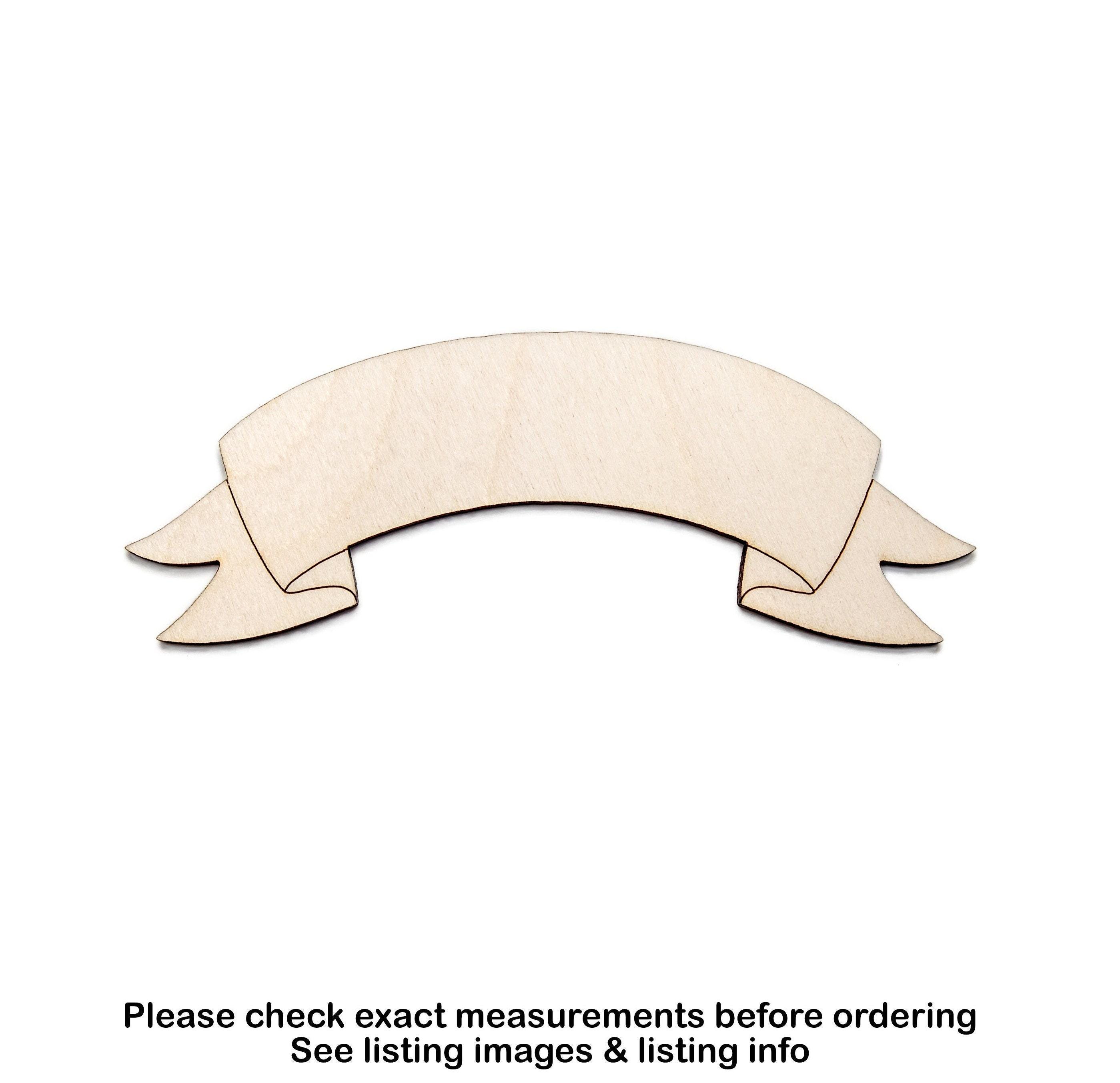 Banner Arched-Wood Cutout-Banner Ribbon Design-Announcement Decor-Various Sizes-DIY crafts-Unfinished Wood Banner-DIY Signs and Label Crafts