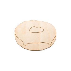Donut Plain Wood Cutout-Side View-Blank Donut Wood Decor-DIY Desserts And Pastries-Various Sizes-Donut Party Decor-Food And Desserts Cuts
