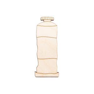 Tube de peinture à découper en bois froissé - Décoration en bois sur le thème des artistes - Tube de peinture en bois - Différentes tailles - Décoration pour peintres - Accessoires de peinture Décoration-DIY