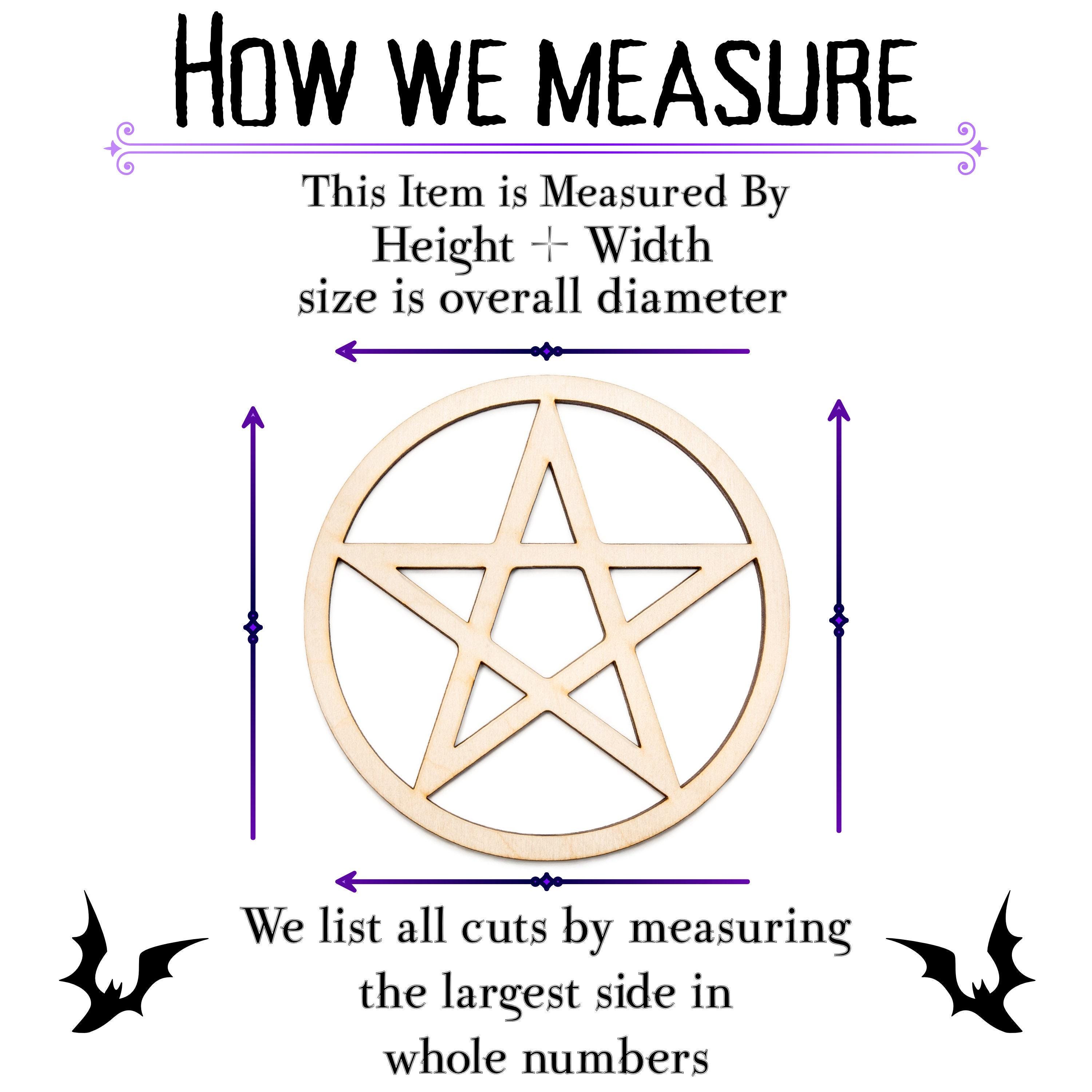 Wiccan Pentacle Wood Cutout - Laser Cut Unfinished Craft Shape ...