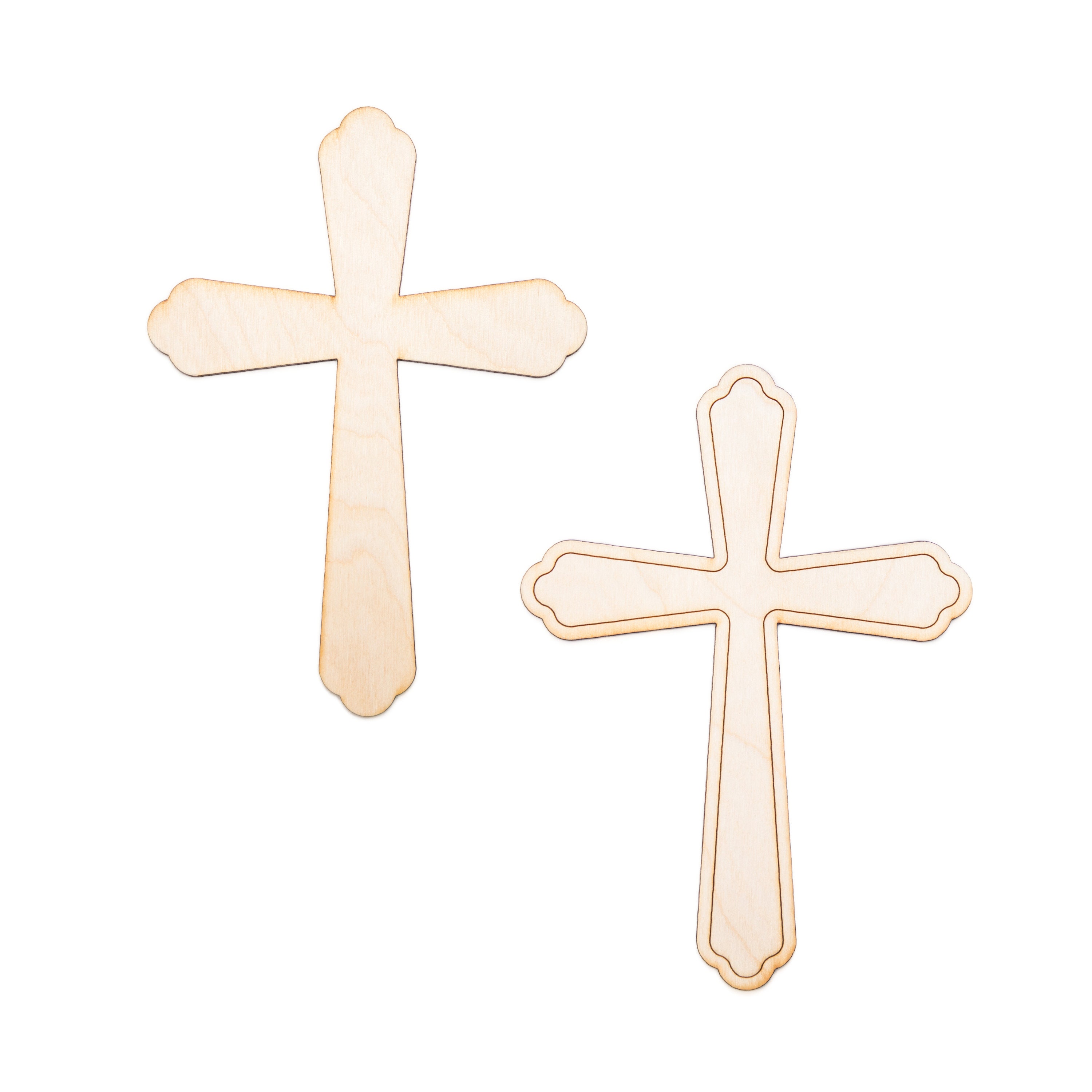 Cross Wood Shapes for DIY Crafts - China Wood Crosses Slices and