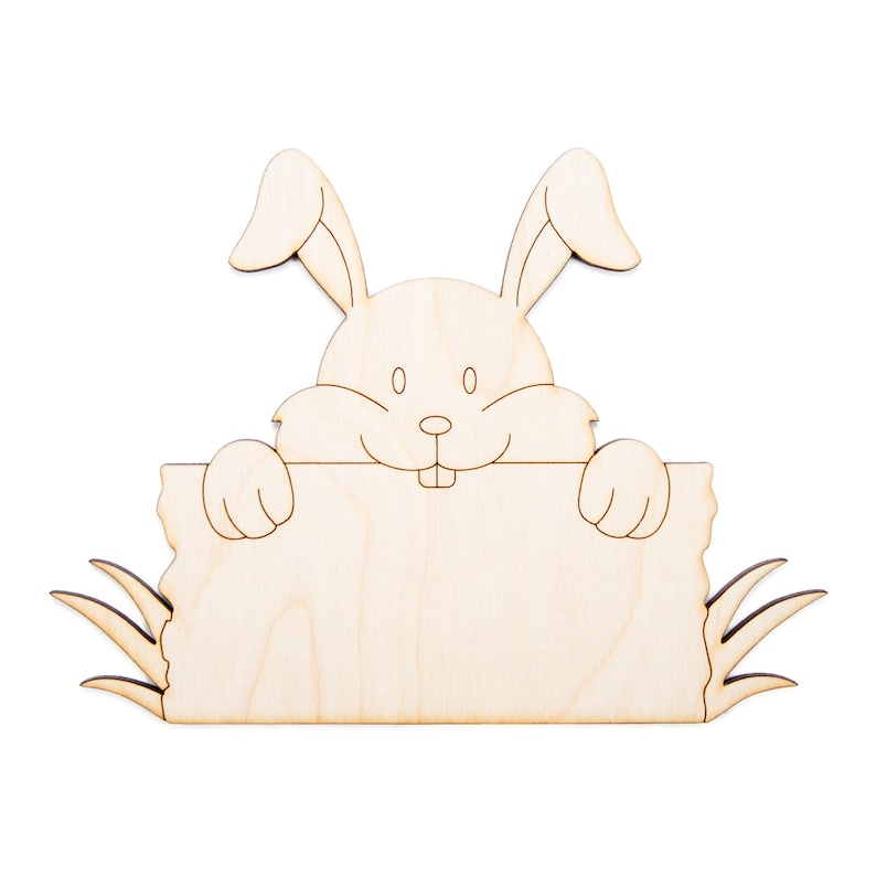 Bunny Sign Wood Cutout-cute Rabbit Sign-blank Sign-various Sizes-easter ...