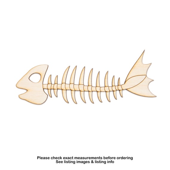 Fish Bones Wood Cutout-wooden Fish Shape-various Sizes-fish