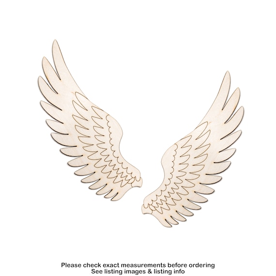 Bird Wing-detail Wood Cutout-birds Decor-wooden Wings-angel - Etsy