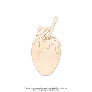 Open Honey Pot Wood Cutout - Laser Cut Unfinished Craft Shape - Multiple Sizes