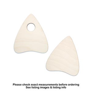 Planchette Blank Wood Cutout - Laser Cut Unfinished Craft Shape - Multiple Sizes