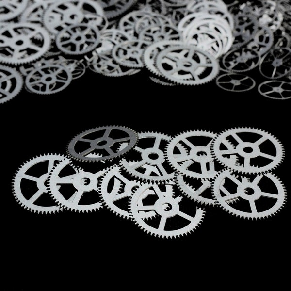 Stainless Steel Steampunk Gears, Steampunk Accessories, Steampunk Craft Jewelry Supply - 10qty - 1 Inch (25.4mm) Gears