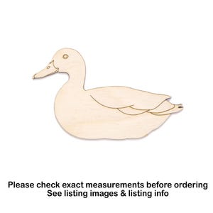 Duck Detail Wood Cutout-No Feet-Pond Birds-Various Sizes-DIY Crafts-Aquatic Birds-Realistic Duck Decor-Outdoorsy Decor-Mallard-Wildlife Cuts