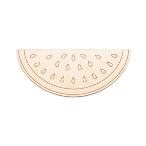 Watermelon Half-Wood Cutout-Fruit And Food Theme Wood Decor-Various Sizes-DIY Crafts-Watermelon Decor-Picnic Food Decor-Summer Fruits