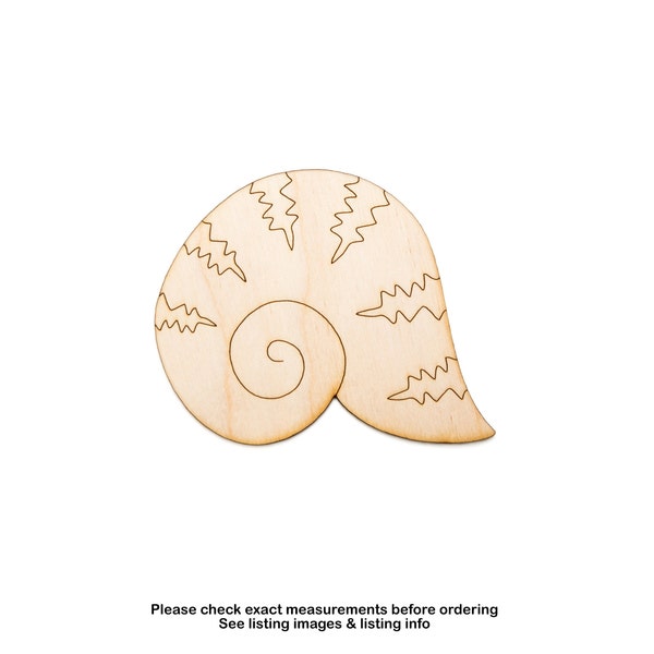 Spiral Shell-Nautilus Seashell-Wood Cutout-Various Sizes-Prehistoric Designs-Seashell Wood accents-Beach Home Decor-Marine Life Projects