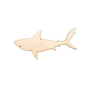 Shark Blank Wood Cutout-Sea Creatures Wood Decor-Shark Shapes-Various Sizes-Sea Predators-Ocean Fish Decor-DIY Crafts-Realistic Shark Cutout