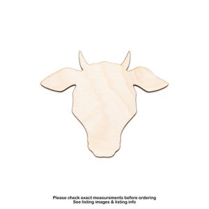 Cow Head Bull-Blank Wood Cutout-Farm Animals Wood Decor-Cow Sign-Various Sizes-DIY Crafts-Country Style Style Decor-Animal Shapes-Country