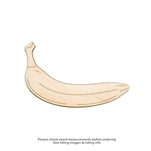 Banana Wood cutout-Fruits & Veggies Wood Decor-Various Sizes-DIY Crafts-Fruit Cutouts-Food Shapes-Wood Banana-Teacher Decor-Kitchen Decor