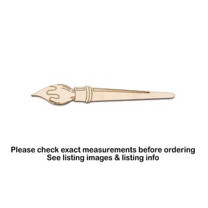 Recorte de madera con punta redonda de pincel - Detalle - Decoración artística - Varios tamaños - Manualidades de bricolaje - Regalos artísticos - Recorte de madera con pincel - Decoración de estudio de arte