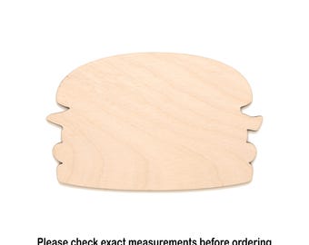 Cheeseburger Blank Wood Cutout - Laser Cut Unfinished Craft Shape - Multiple Sizes