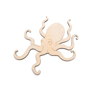 Octopus Wood Cutout-Sea Creatures Wood Decor-Aquatic Life Decor-Various Sizes-DIY Crafts-Tentacles-Ocean Theme Party Decor-Octopus Shapes
