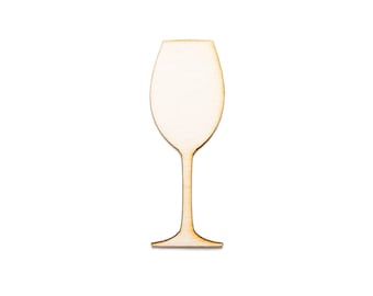 Figura plana de madera sin acabado para copa de vino - Cortada con láser - Varios tamaños