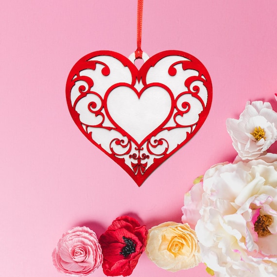 50 Cœurs En Bois Peint Rouge 10mm - Décoration Saint-Valentin, Mariage, DIY