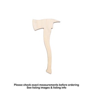 Fire Axe Blank Wood Cutout-Fireman Theme Decor-Various Sizes-DIY Crafts-Fireman Tools-Unfinished Wood-Axe Silhouette-Firefighter Axe Cutout