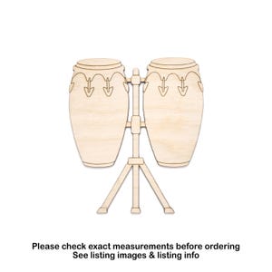 Conga Drums On Stand Detail Wood Cutout-Musical Instruments Decor-Various Sizes-DIY Crafts-Conga Music Decor-Music Room Decor-Percussions