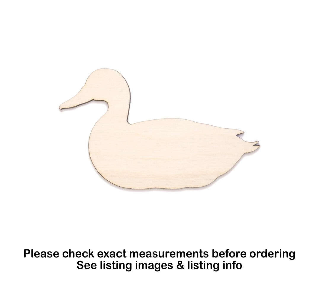 Duck Blank Wood Cutout - Laser Cut Unfinished Craft Shape - Multiple ...