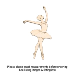 Ballerina Wood Cutout-Dancer Decor-Various Sizes-DIY Crafts-Ballet Decor-Dance Theater Decor-Unfinished Wood-Left And Right Option