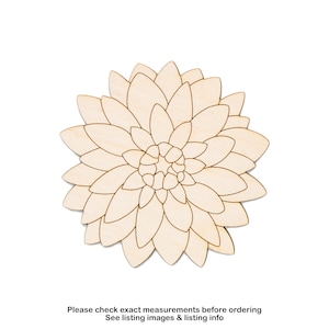Flower - Laser Cut Out Unfinished Wood Craft Shape FLR24 Flower - Laser Cut Out Unfinished Wood Craft Shape FLR24