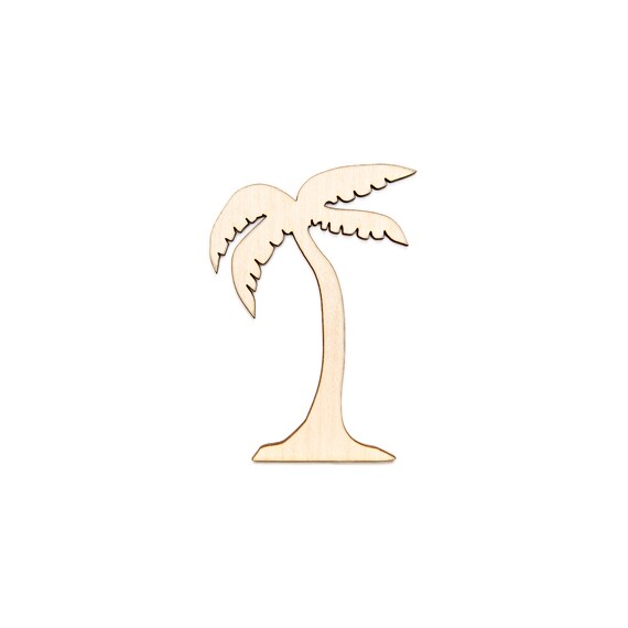 Island Palm Treewood Cutouttropical Treesisland Theme Etsy