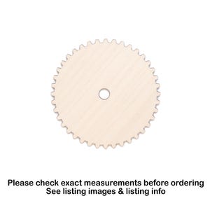 Solid Gear 40 Tooth-Wood Cutout-Chunky Teeth Gear-Laser Cut-Various Sizes-DIY Crafts-Steampunk Crafts-Mechanical-Cogs-Robot Decor-Steampunk