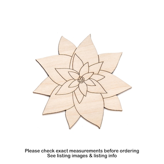 Weihnachtsstern Blume Detaillierte Holz Ausschnitt - Laser Cut Unvollendete  Handwerk Form - Mehrere Gren - Etsy sterreich