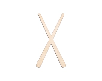 Pool Sticks Crossed Blank Wood Cutout - Laser Cut Unfinished Craft Shape - Multiple Sizes