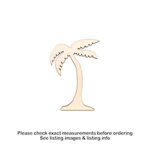 Island Palm Tree Wood Cutout - Laser Cut Unfinished Craft Shape - Multiple Sizes