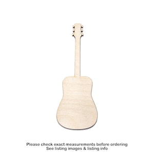 Guitar Blank Wood Cutout Musical Instruments Wood Decor Various Sizes DIY Crafts Unfinished Wood Guitar Band Decor Music Theme Wood Crafts