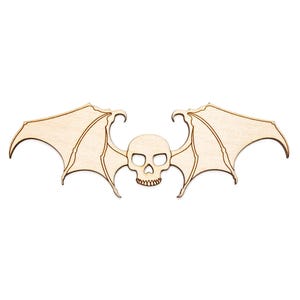 Geflügelter Schädel-Holz Ausschnitt-Wicked Schädel Holz Dekor-Dämonen Und Kobolde-Verschiedene Größen-DIY Spooky Crafts-Schädel Und Flügel-Dunkle Kreaturen Decor