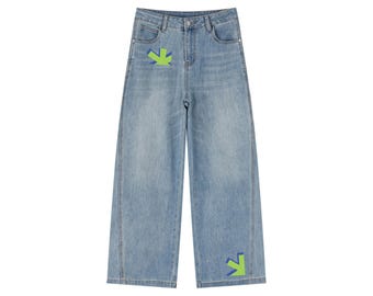 Open World Jeans {Women’s Vintage Wash High Rise Wide Leg Jeans}
