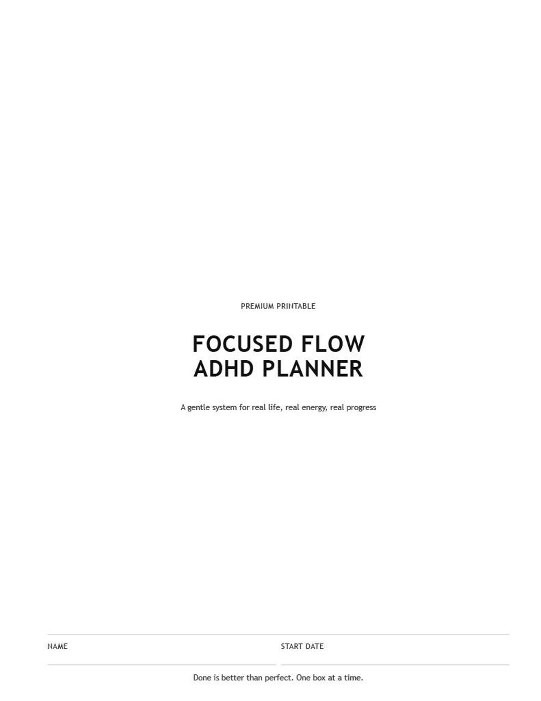Adhd-friendly Printable Planner Bundle – Daily, Weekly & Monthly Pages ...