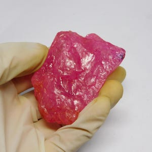 Natural Pink Ruby Rough 1000 Ct | Certified Raw Uncut Gemstone | July Birthstone Crystal | Healing Mineral | Jewelry Making Supply