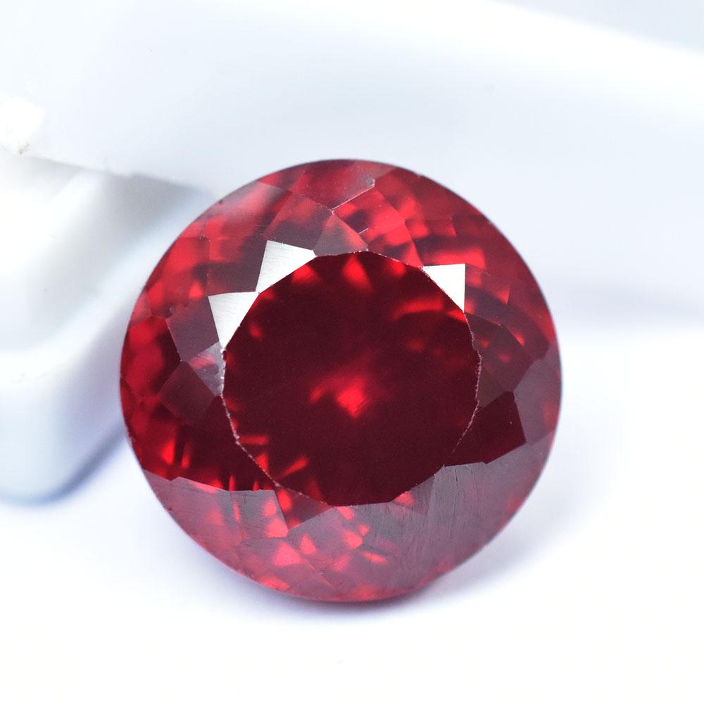 Red Ruby Picture 11ct Certified Natural Red Ruby Loose Gemstone Round Shape for Custom ...