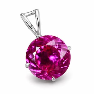 17,10 karat naturlig rosa rubinhänge certifierat 925 sterlingsilver rundslipat ädelstensmycke lyxigt halsband jubileumspresent till fru