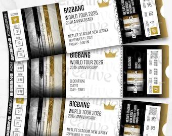 BIGBANG World Tour 2026 Ticket - TEMPLATE