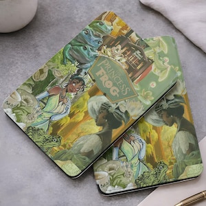 Disney Prinsessan och Grodan Kindle-skal, Tiana-fodral, svart prinsessa Kindle-fodral, sagobokälskare present estetik