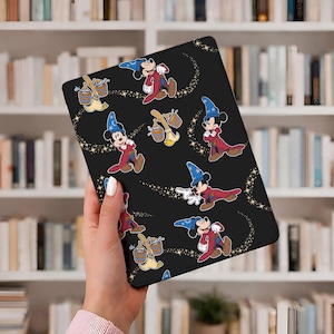 Disney Fantasia Mickey Kindle Case, Sorcerer Mickey Pattern Cover, Magical Disney Aesthetic Sleeve, Book Lover Gift Reader Case