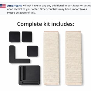 Rascador de esquina para gatos para sofá: poste rascador de sisal de doble cara, protector de muebles, para debajo de la pata del sofá, moderno rascador para gatos. imagen 11