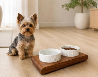 Dog Feeding Station, Wooden Dog Bowl Stand, Elevated Dog Feeder, Raised Cat Bowl, Personalized Pet Gift