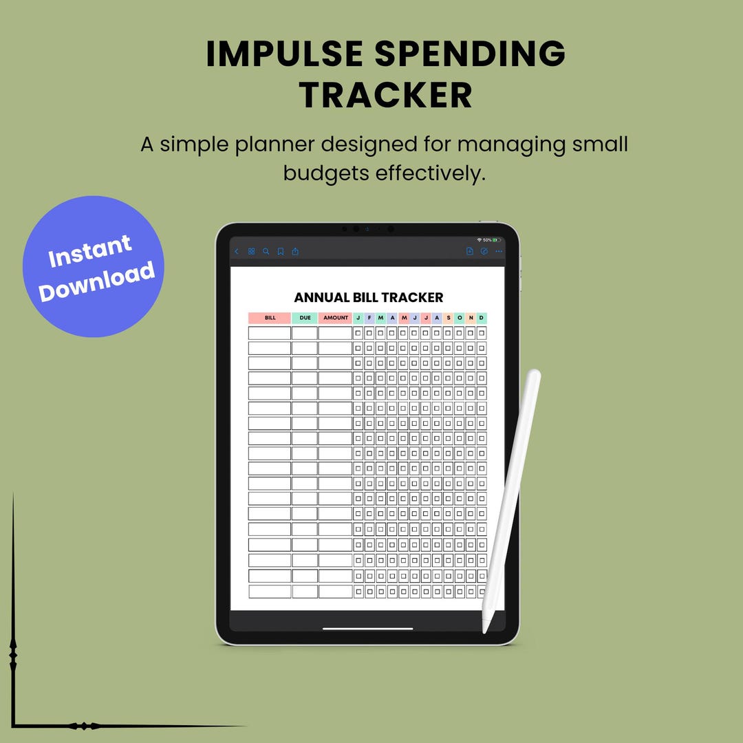Stop Spending Impulse Spending Tracker Printable, Stop Overspending Planner - Etsy