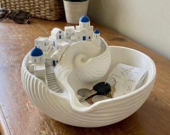 Santorini Catchall Küsten Muschel Schlüssel Schüssel